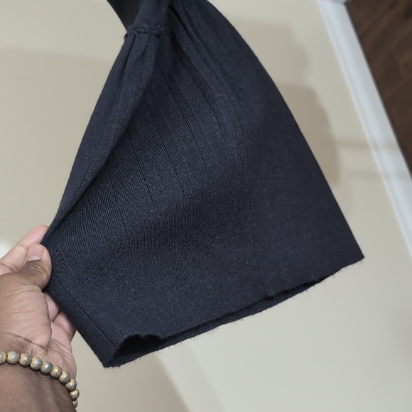 Angela Mara| Grey Crew Neck Sweater with Flared Sleeves Polyester Viscose Blend - Picture 4 of 12